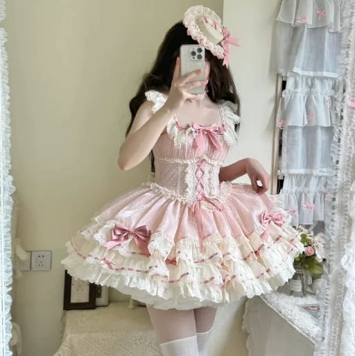 YUMEKAWA ♡  Ruffle dress with hat and choker with hairpin  #wanpi85