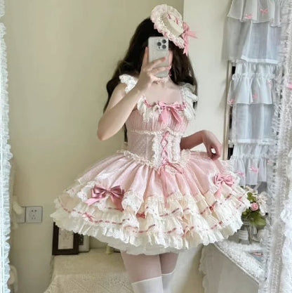 YUMEKAWA ♡  Ruffle dress with hat and choker with hairpin  #wanpi85